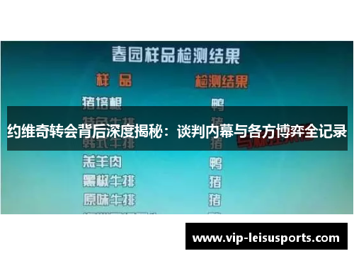 约维奇转会背后深度揭秘：谈判内幕与各方博弈全记录